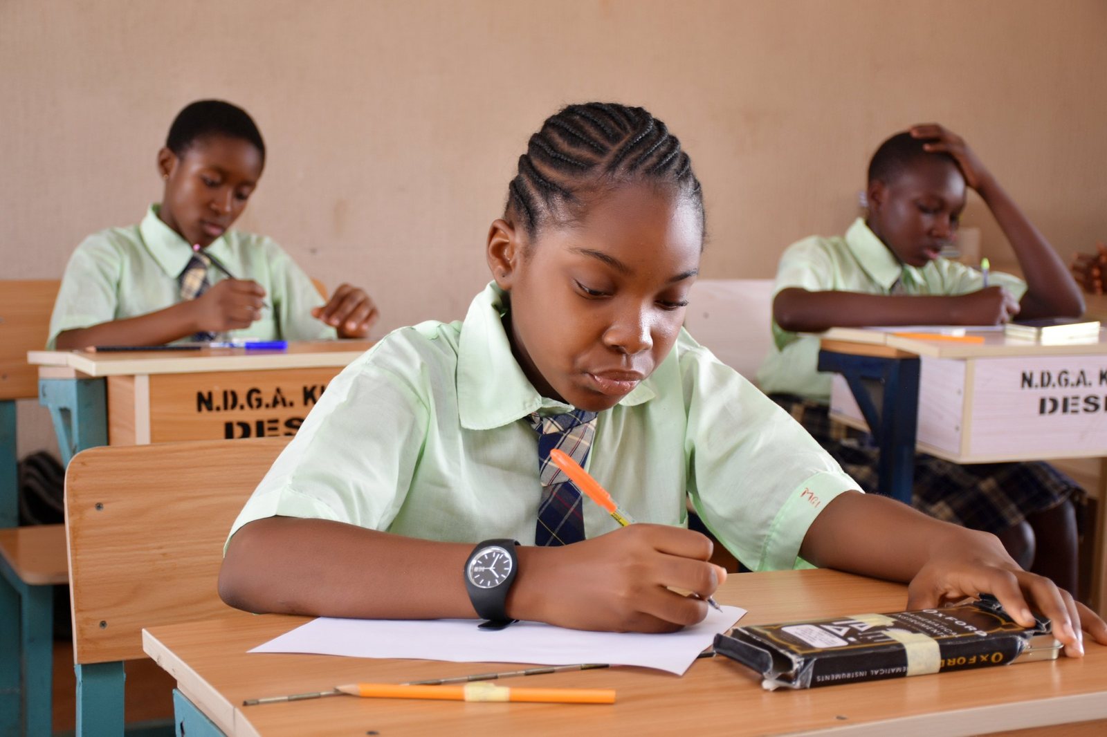 Notre Dame Girls' Academy student learning in class